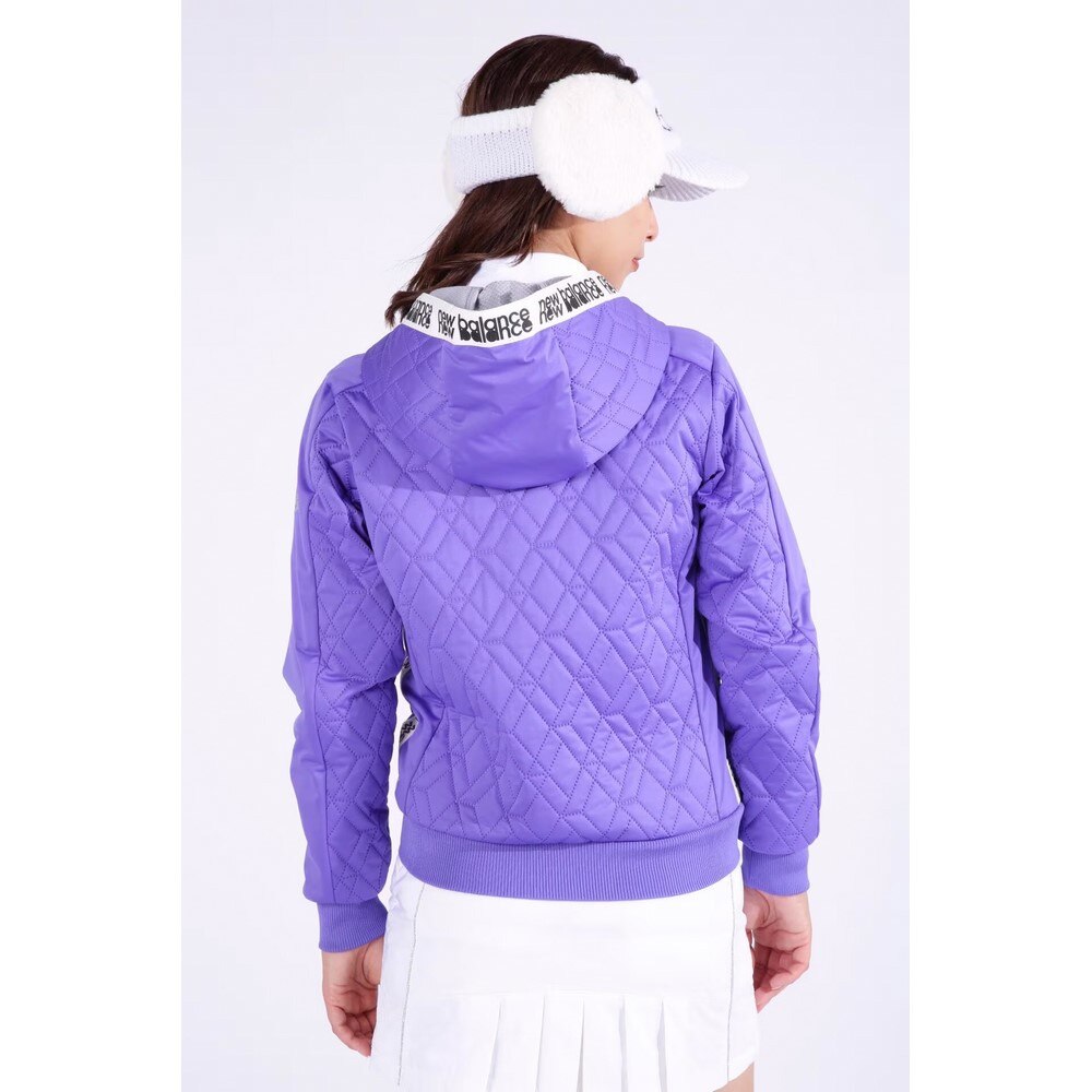 ニューバランス（new balance）（レディース）ゴルフウェア アウター ダイヤキルト フルジップ フーディー 012-3220503-080