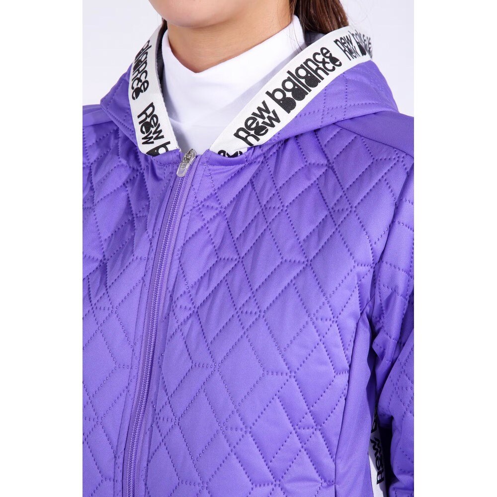 ニューバランス（new balance）（レディース）ゴルフウェア アウター ダイヤキルト フルジップ フーディー 012-3220503-080