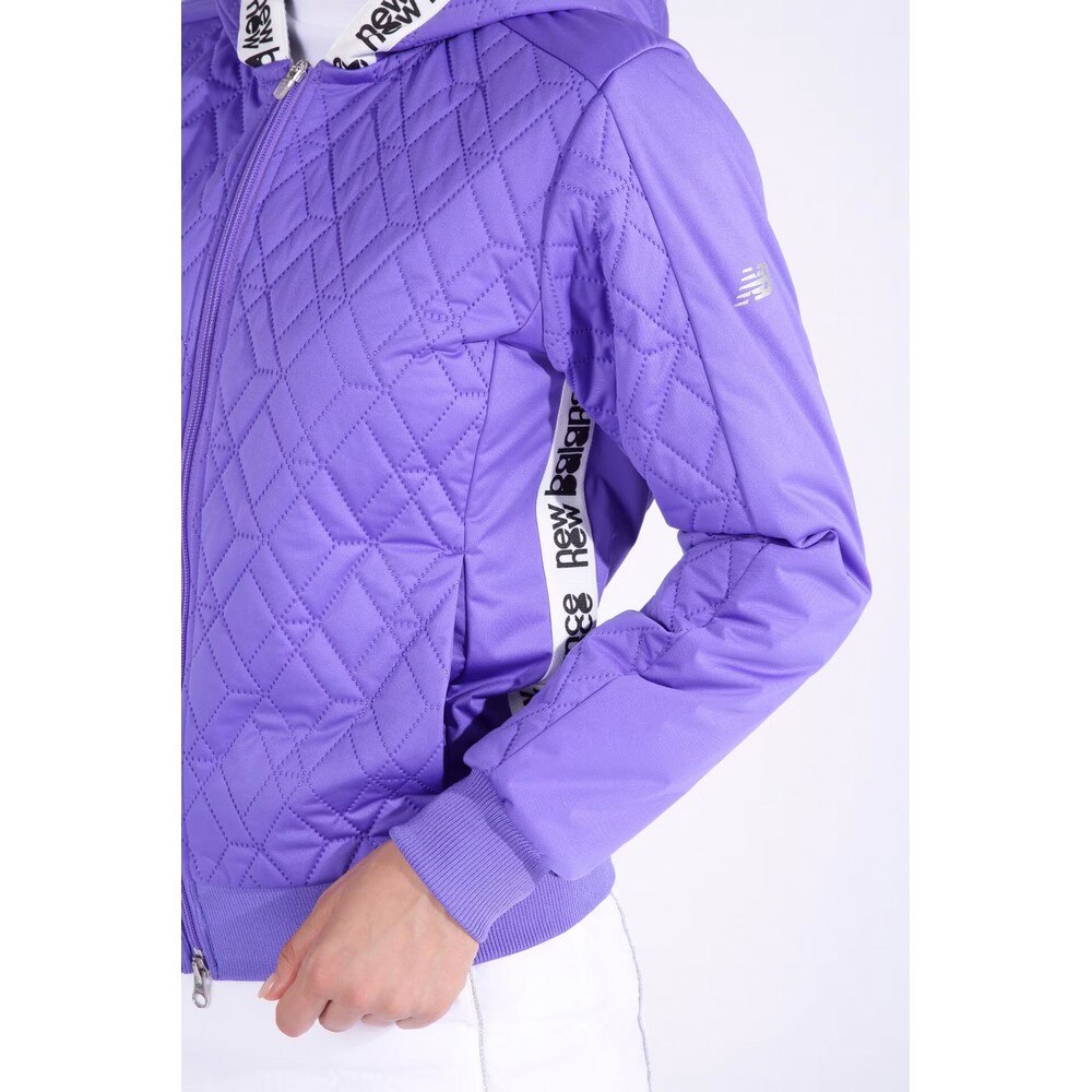 ニューバランス（new balance）（レディース）ゴルフウェア アウター ダイヤキルト フルジップ フーディー 012-3220503-080