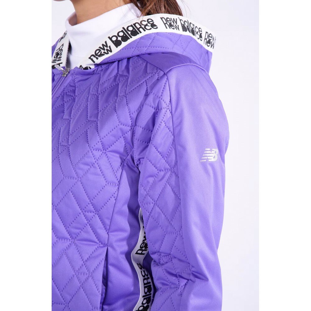 ニューバランス（new balance）（レディース）ゴルフウェア アウター ダイヤキルト フルジップ フーディー 012-3220503-080