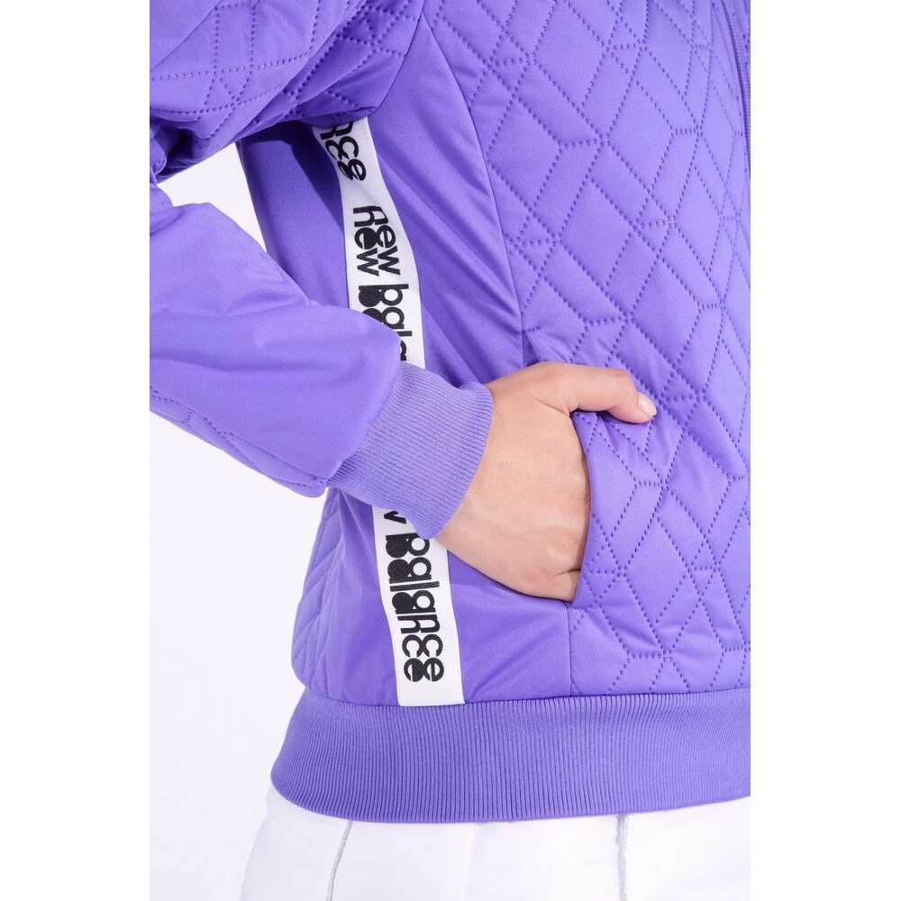 ニューバランス（new balance）（レディース）ゴルフウェア アウター ダイヤキルト フルジップ フーディー 012-3220503-080