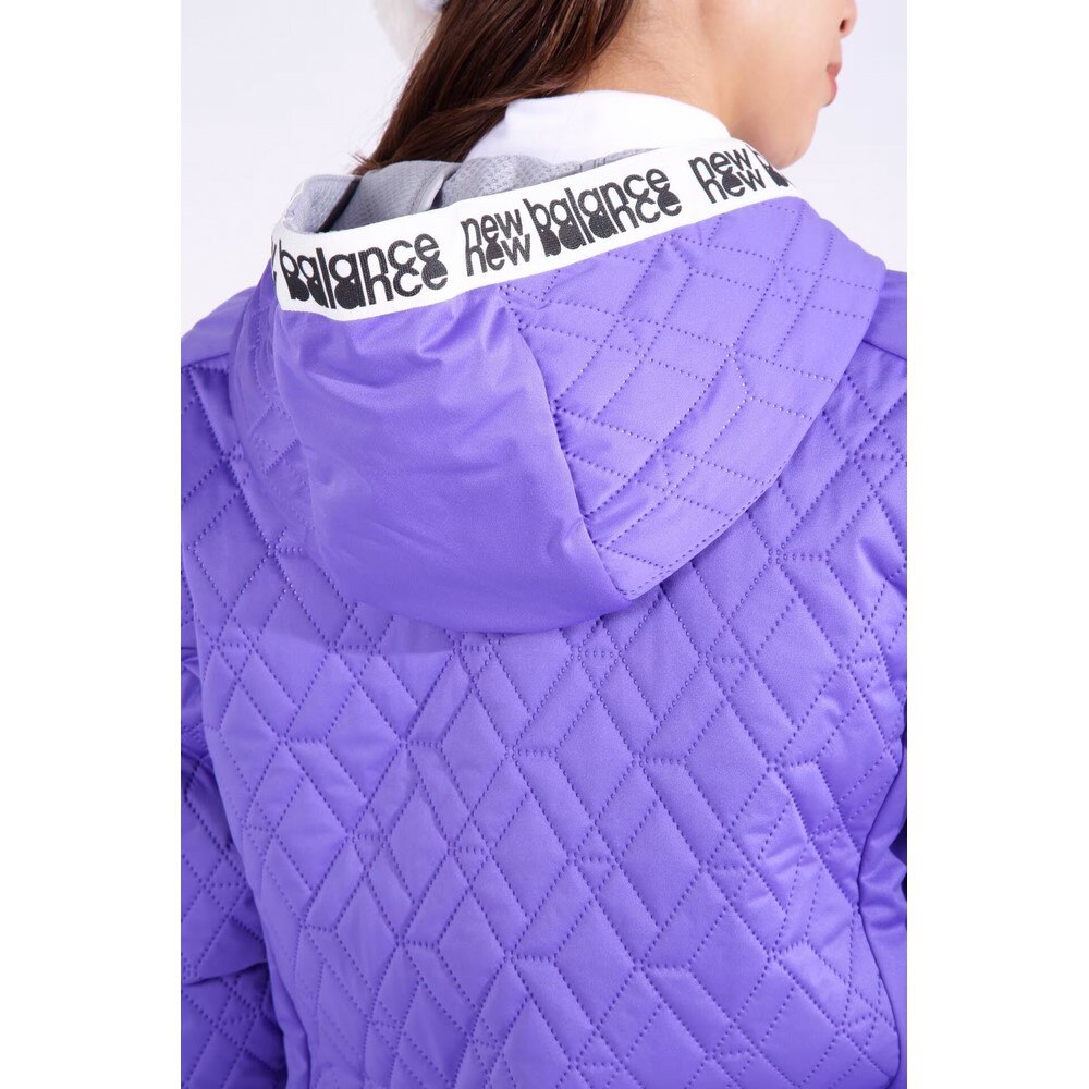 ニューバランス（new balance）（レディース）ゴルフウェア アウター ダイヤキルト フルジップ フーディー 012-3220503-080