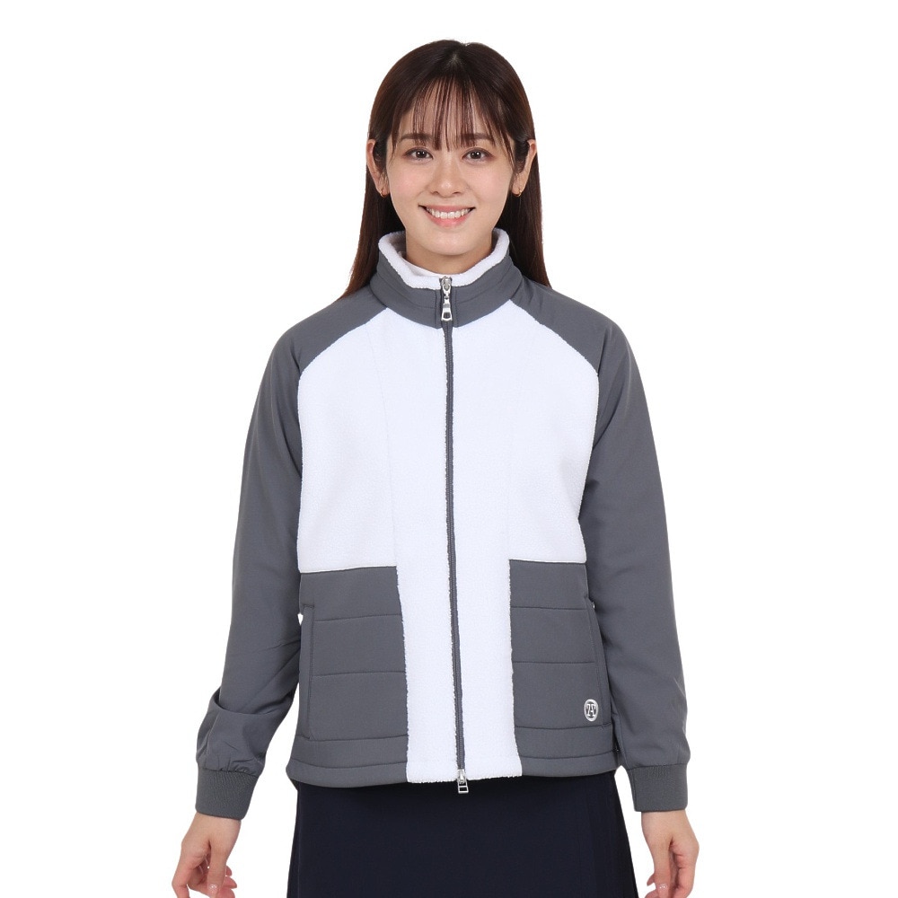 トミーアーマー（Tommy Armour）（レディース）ゴルフウェア アウター 撥水 ボアフリース フルジップジャケット TANB23F050014 WHT