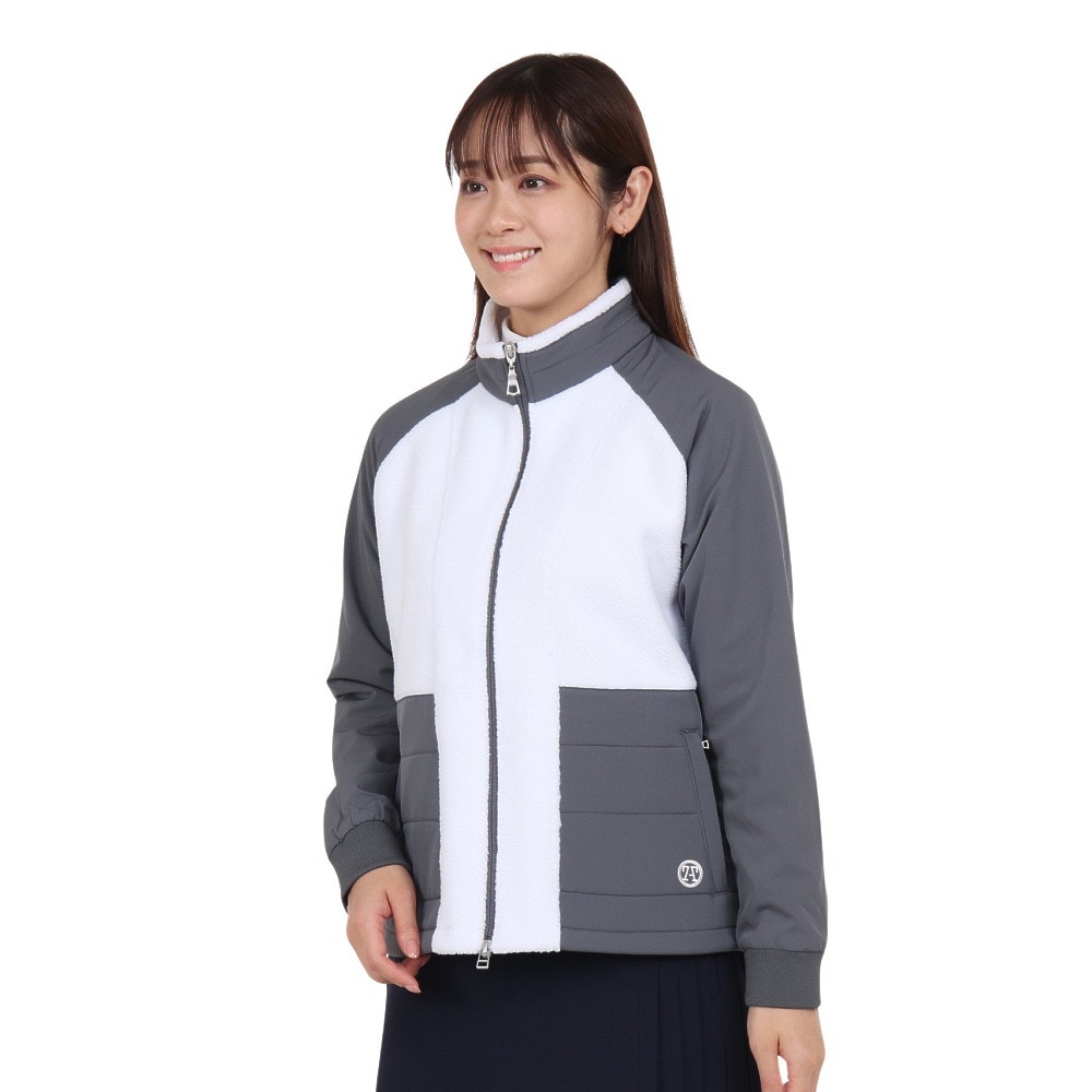トミーアーマー（Tommy Armour）（レディース）ゴルフウェア アウター 撥水 ボアフリース フルジップジャケット TANB23F050014 WHT