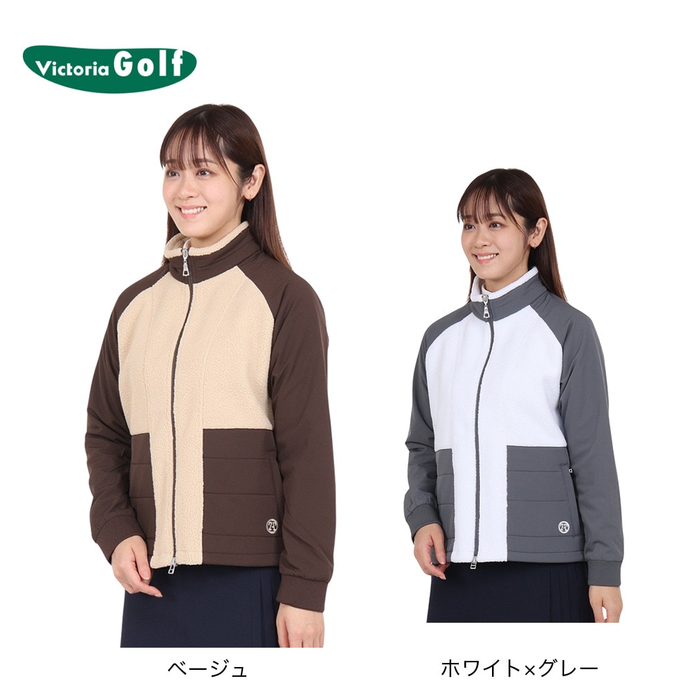 トミーアーマー（Tommy Armour）（レディース）ゴルフウェア アウター 撥水 ボアフリース フルジップジャケット TANB23F050014 WHT