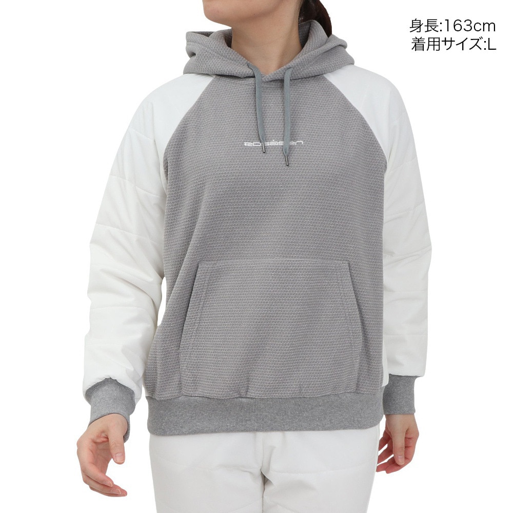 ROSASEN（レディース）ゴルフウェア 変形カノコ裏起毛 タフタパーカー 045-52112-013-24AW