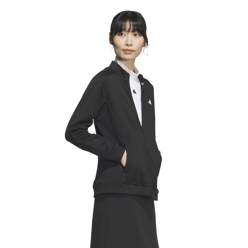 アディダス（adidas）（レディース）ゴルフウェア アウター 防風 保温 COLD.RDY フルジップジャケット JTC08-IS4792 BK
