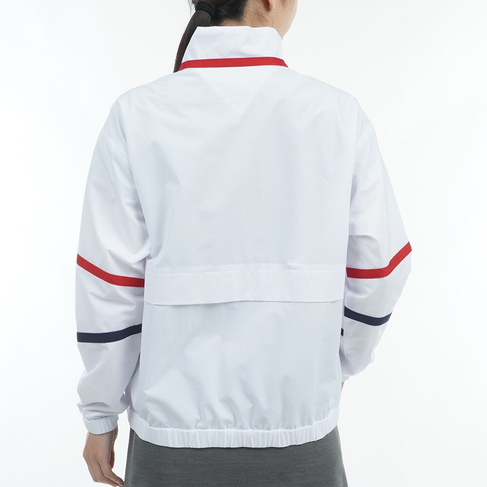 トミー ヒルフィガー ゴルフ（TOMMY HILFIGER GOLF）（レディース）ゴルフウェア アウター 撥水 防風 トリコテープ ウインドジャケット THLA460-WHT