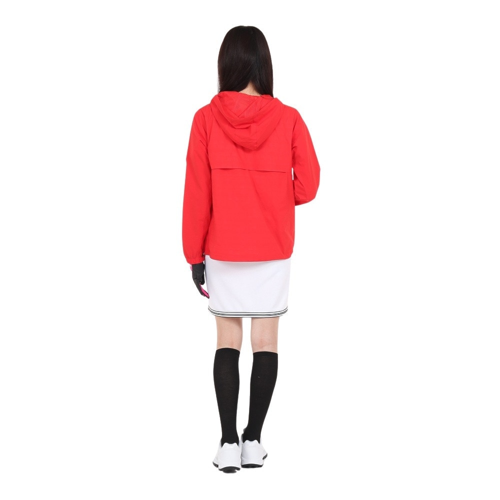 フィドラ（FIDRA）（レディース）ゴルフウェア アウター 撥水 フーディ ライトウェイトブルゾン FD5QUY01 RED.