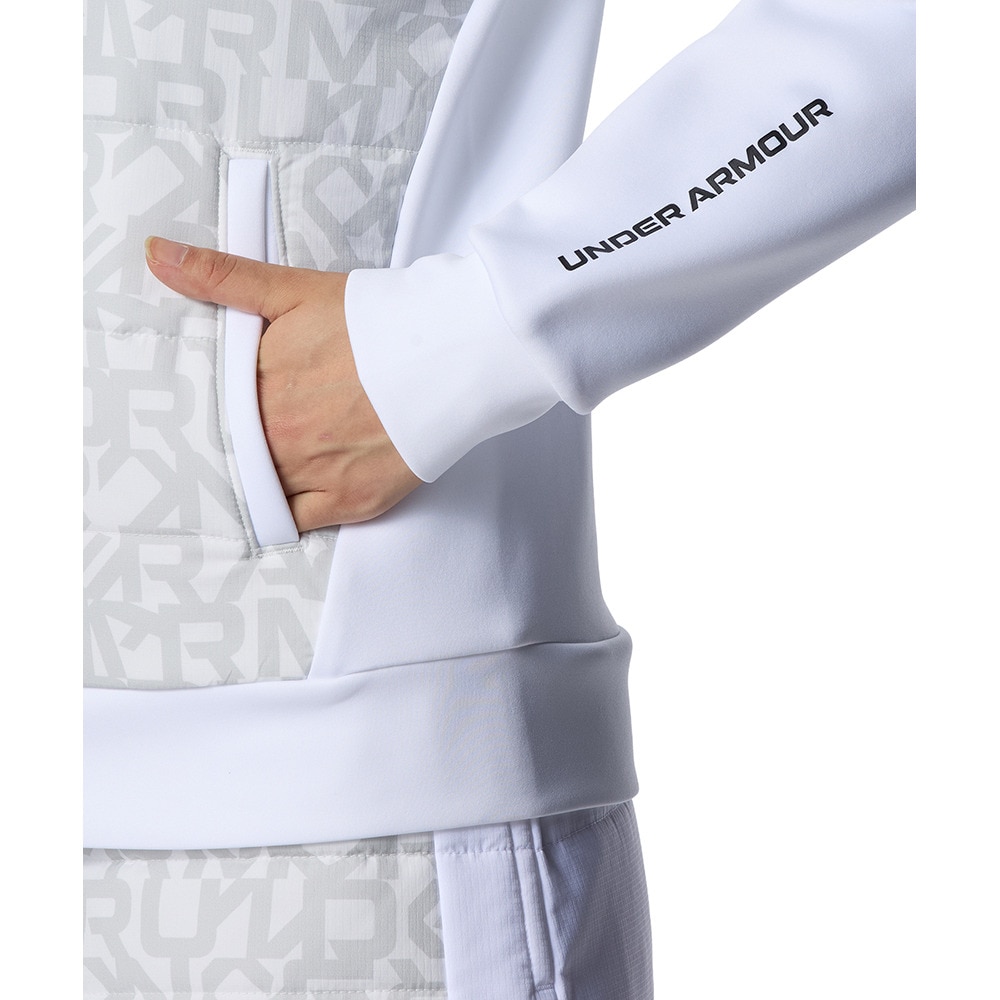 アンダーアーマー（UNDER ARMOUR）（レディース）ゴルフウェア アウター DRIVE HYBRID PRINTED フルジップジャケット 6008800 100