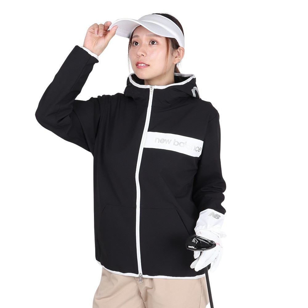 ニューバランス（new balance）（レディース）ゴルフウェア ソフトシェル フルジップフーディ 012-5220502-010