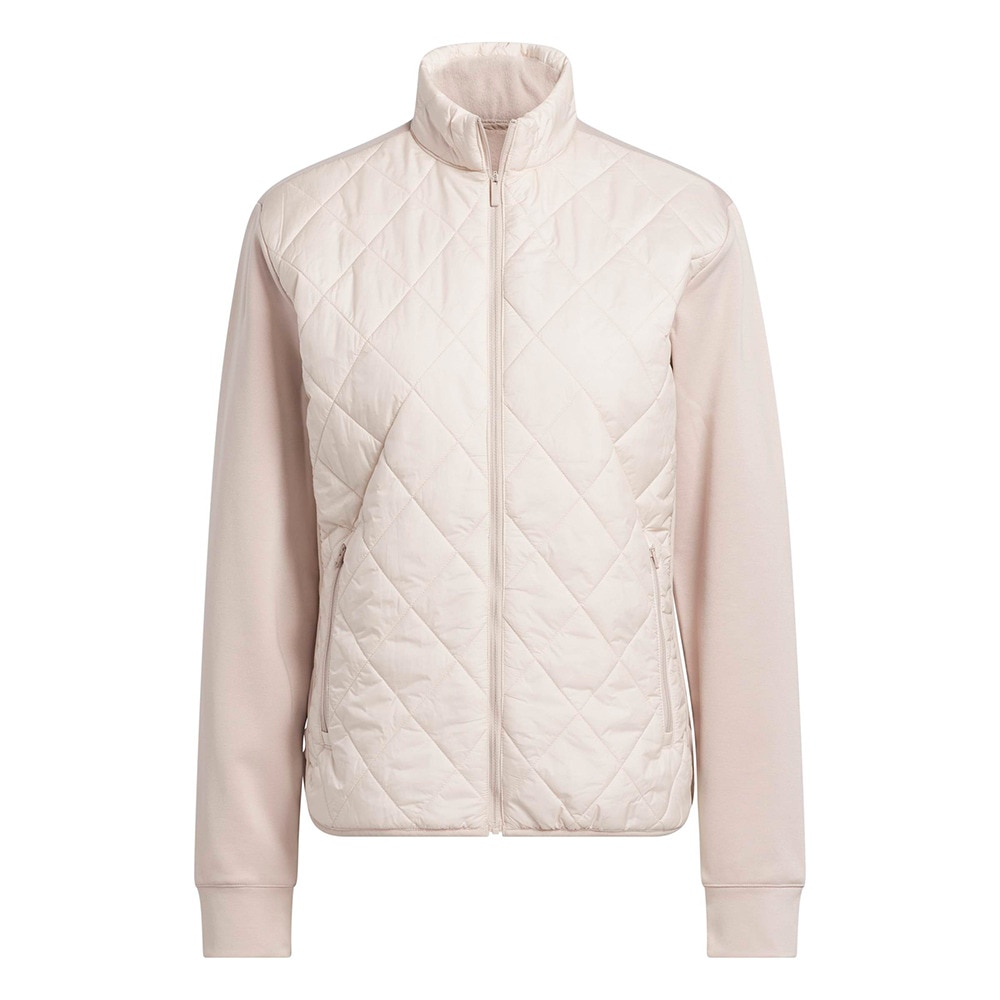 アディダス（adidas）（レディース）ゴルフウェア アウター 保温キルトコンビネーション フルジップジャケット KTB56-JP3509 BEG