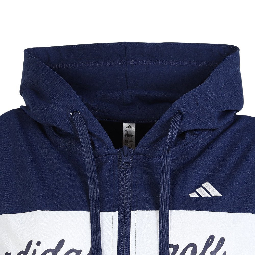 アディダス（adidas）（レディース）ゴルフウェア フルジップ フーディー OGI97-KM1054 NVY