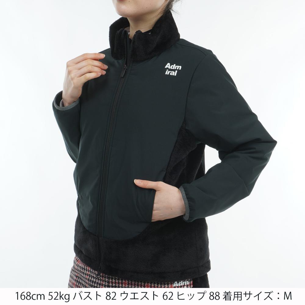 アドミラル ゴルフ（Admiral GOLF）（レディース）ゴルフウェア アウター 保温 撥水 ボアミックス 中綿ジャケット ADLA480-BLK