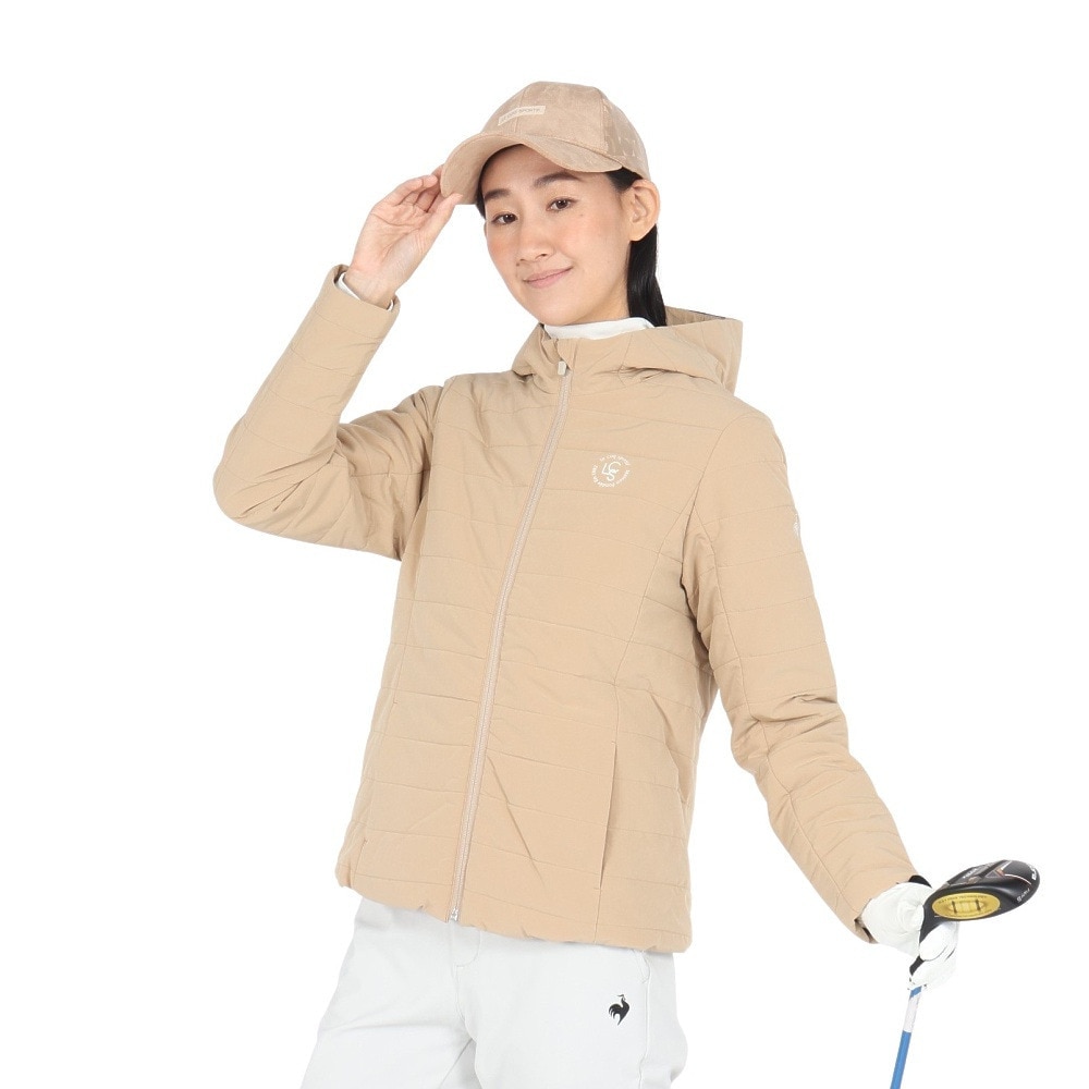 ルコックスポルティフ（lecoqsportif）（レディース）ゴルフウェア アウター 保温 撥水 ストレッチフォーサー 中綿 ストレッチスウィングブルゾン LG4FWB50L BG00