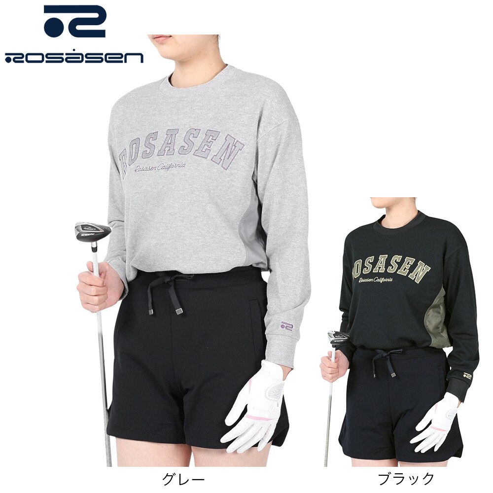 ROSASEN（レディース）ゴルフウェア アウター 吸水速乾 A-Line 裏毛プルオーバー 048-31311-019