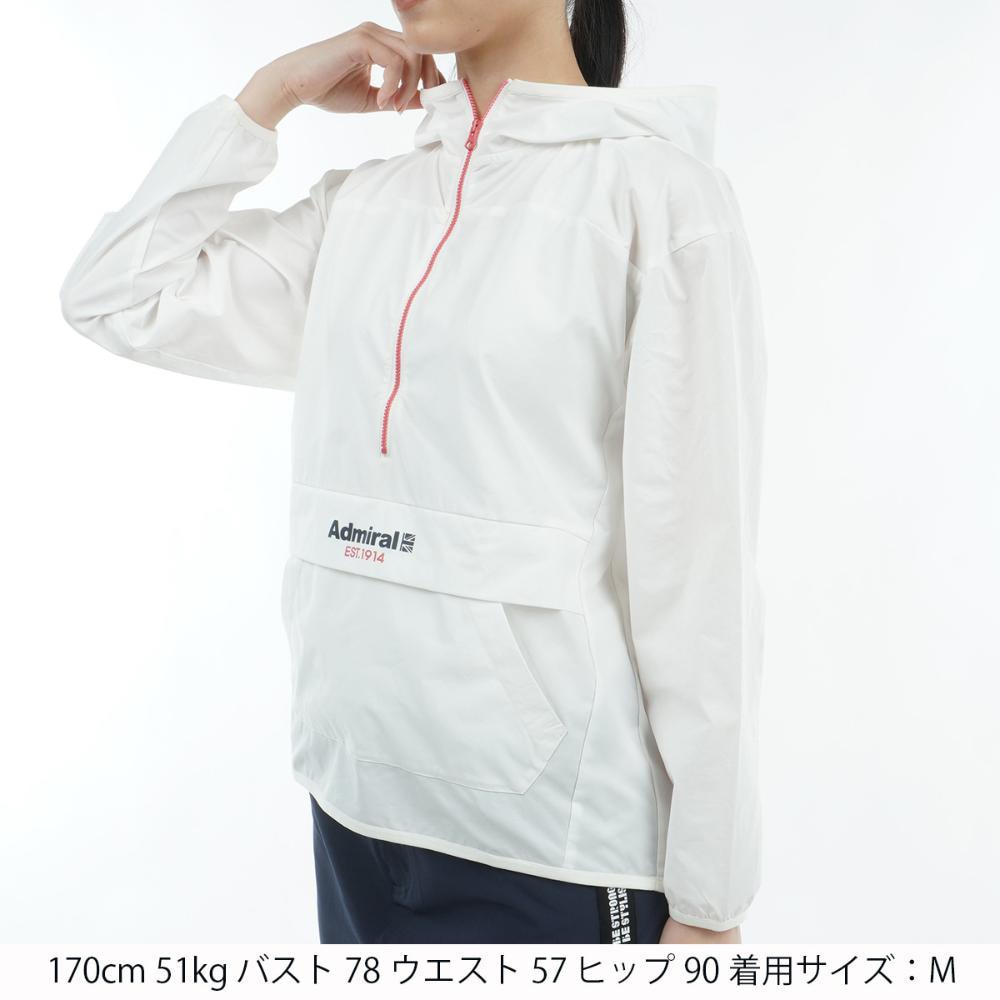 アドミラル ゴルフ（Admiral GOLF）（レディース）ゴルフウェア アウター 撥水 パッカブル ストレッチアノラック ADLA407-WHT