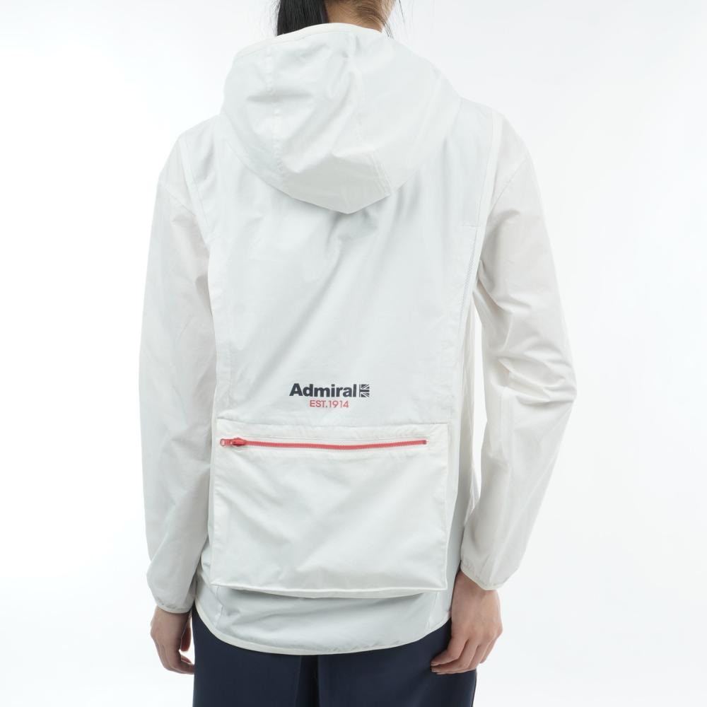 アドミラル ゴルフ（Admiral GOLF）（レディース）ゴルフウェア アウター 撥水 パッカブル ストレッチアノラック ADLA407-WHT