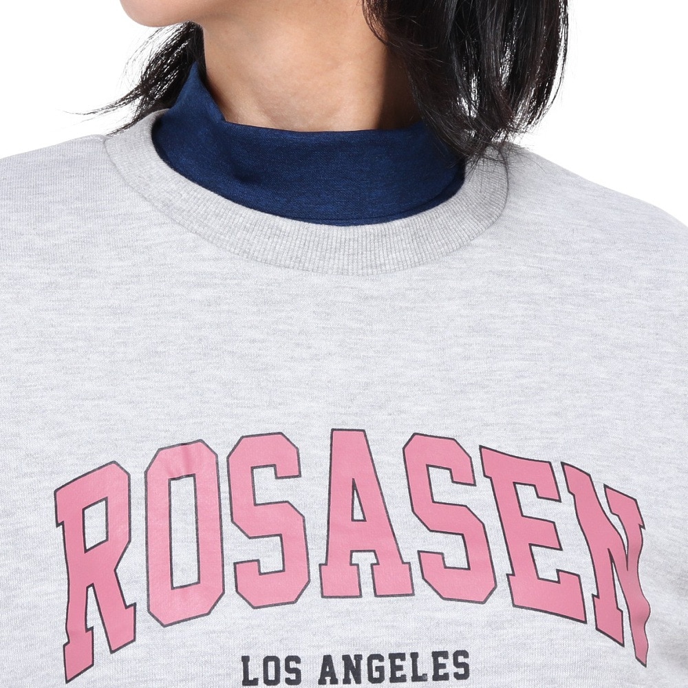 ROSASEN（レディース）ゴルフウェア 長袖スウェット A-Line エアースルー プルオーバー 048-32912-012