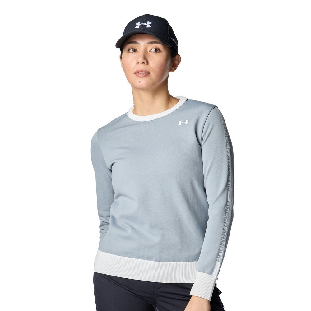 アンダーアーマー（UNDER ARMOUR）（レディース）ゴルフウェア ドライブ ロゴ ジャカード 長袖セーター 6001610 035