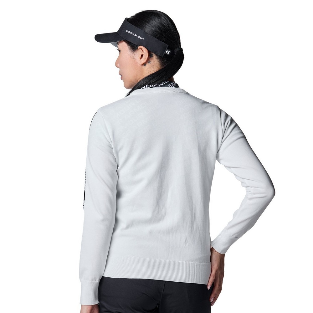 アンダーアーマー（UNDER ARMOUR）（レディース）ゴルフウェア ドライブ ロゴ ジャカード 長袖セーター 6001610 100