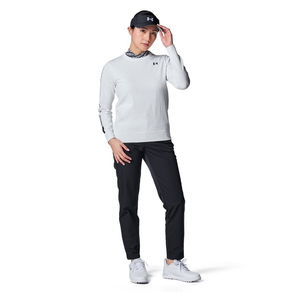 アンダーアーマー（UNDER ARMOUR）（レディース）ゴルフウェア ドライブ ロゴ ジャカード 長袖セーター 6001610 100
