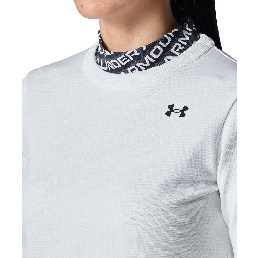 アンダーアーマー（UNDER ARMOUR）（レディース）ゴルフウェア ドライブ ロゴ ジャカード 長袖セーター 6001610 100