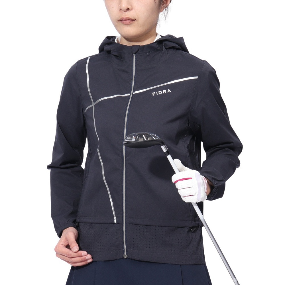 フィドラ（FIDRA）（レディース）ゴルフウェア アウター 撥水 フード付き ブルゾン FD5PUY09 NVY