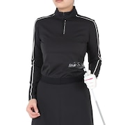 (レディース)ゴルフウェア Adiola Quarter ハーフジップ長袖シャツ 072-33110-019