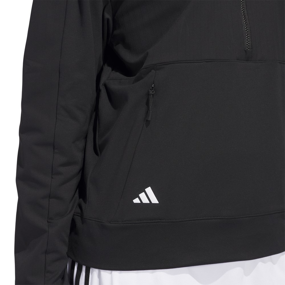 アディダス（adidas）（レディース）ゴルフウェア アディゼロ ファブリックミックス 長袖ハーフジップ ジャケット KWH96-JE7339BLK