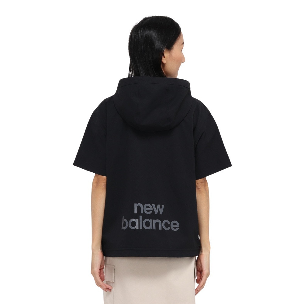 ニューバランス（new balance）（レディース）ゴルフウェア アウター 半袖 ハーフジップ プルオーバー フーディー 012-5121501-010
