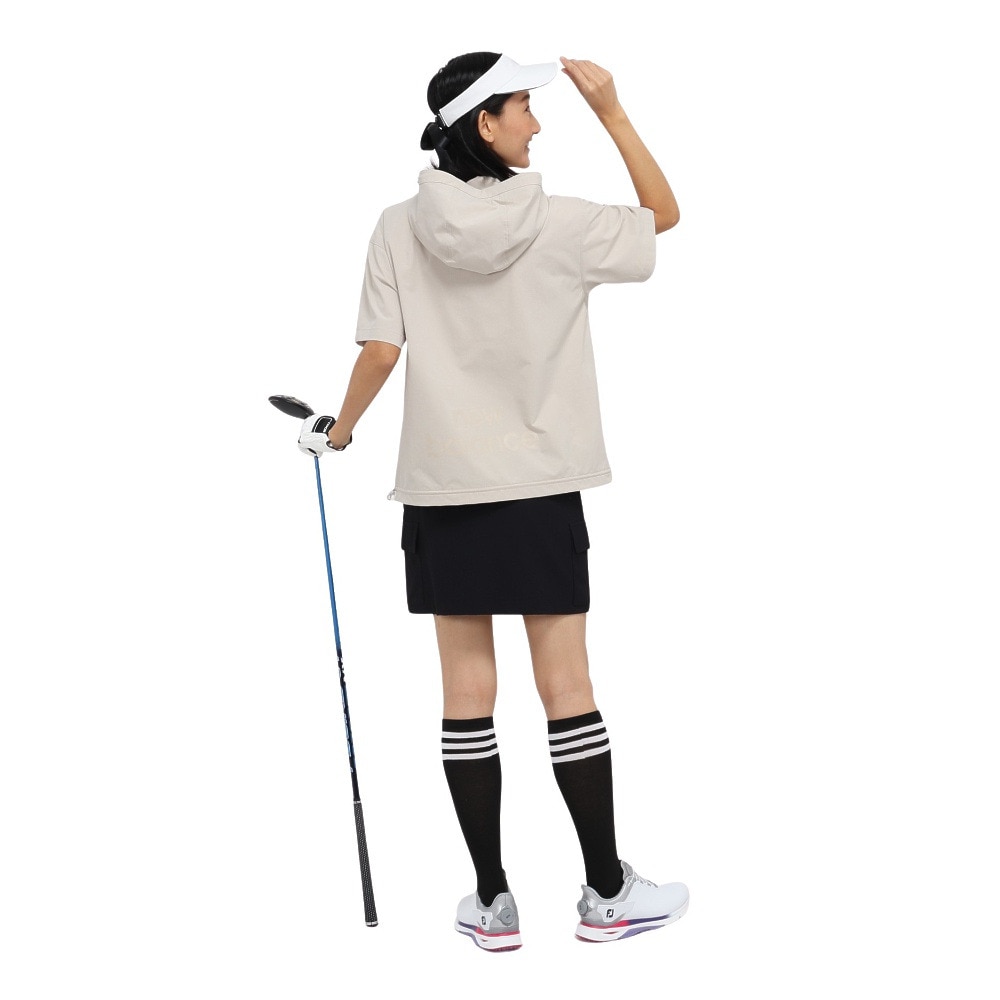 ニューバランス（new balance）（レディース）ゴルフウェア アウター 半袖 ハーフジップ プルオーバー フーディー 012-5121501-041