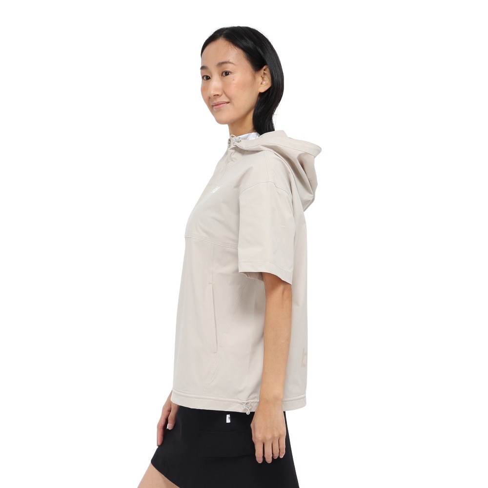 ニューバランス（new balance）（レディース）ゴルフウェア アウター 半袖 ハーフジップ プルオーバー フーディー 012-5121501-041