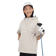 (レディース)ゴルフウェア アウター 半袖 ハーフジップ プルオーバー フーディー 012-5121501-041