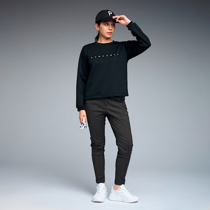 プーマ(PUMA)ゴルフウェア アウター PB 長袖 クルーネックプルオーバー 635835-03(Lady’s) プーマ（PUMA）（レディース）ゴルフウェア アウター PB 長袖 クルー