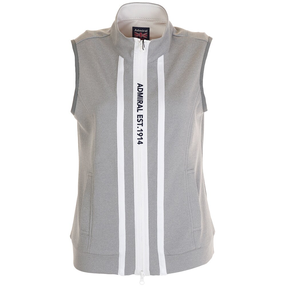 ゴルフウエア ベスト レディース 秋冬 ロゴジップ ベスト Adla001 Gry アドミラル ゴルフ アウトドア キャンプ用品はエルブレス