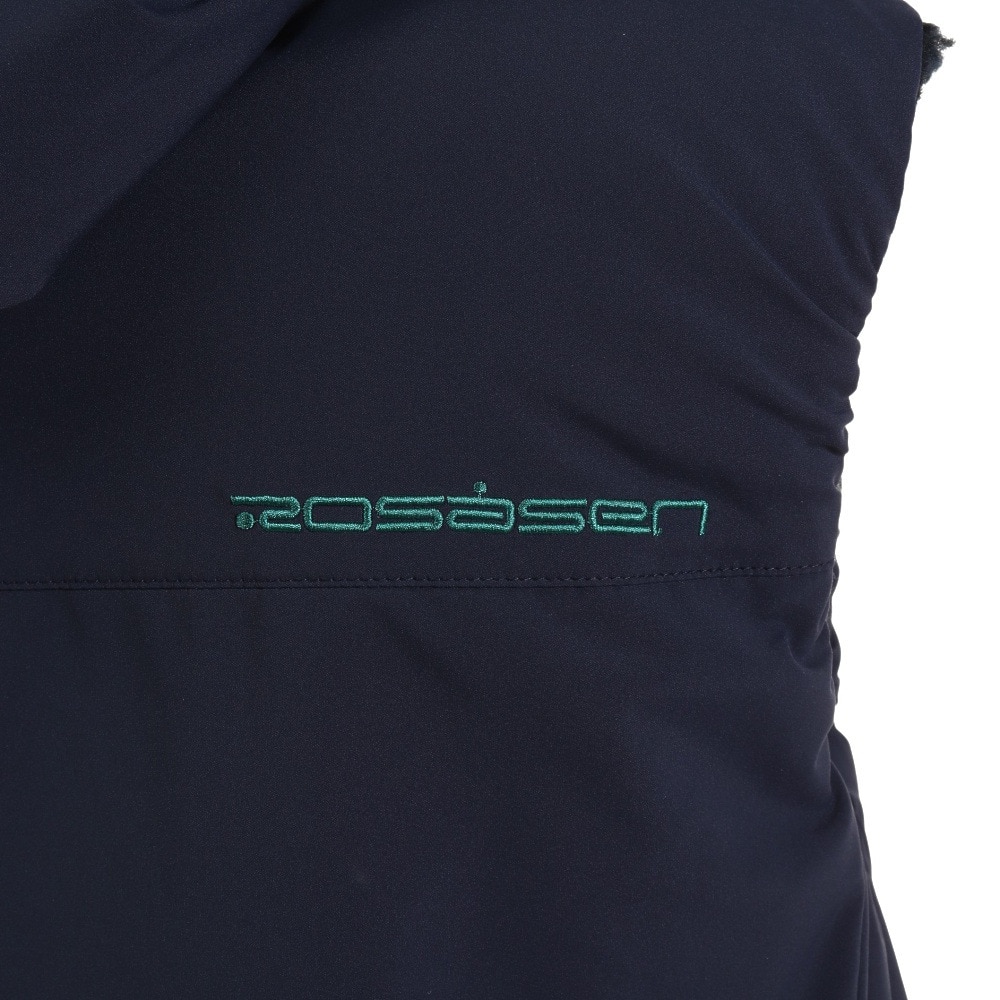 ROSASEN（レディース）ゴルフウェア アウター 蓄熱 保温 撥水 ストレッチ 軽量 防寒チェック柄ボアリバーシブルベスト 045-47171-098