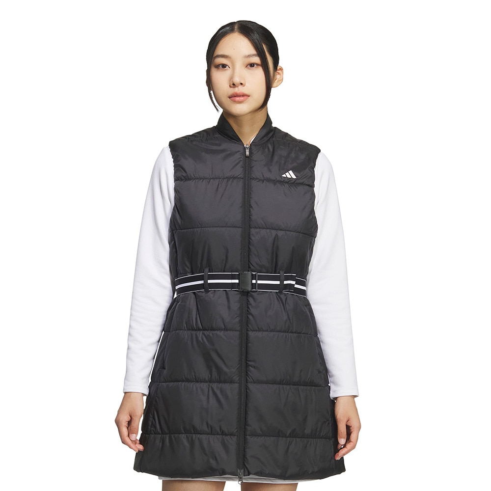 アディダス（adidas）（レディース）ゴルフウェア W．R フルジップ ロングベスト JWK17-JM7184 BLK