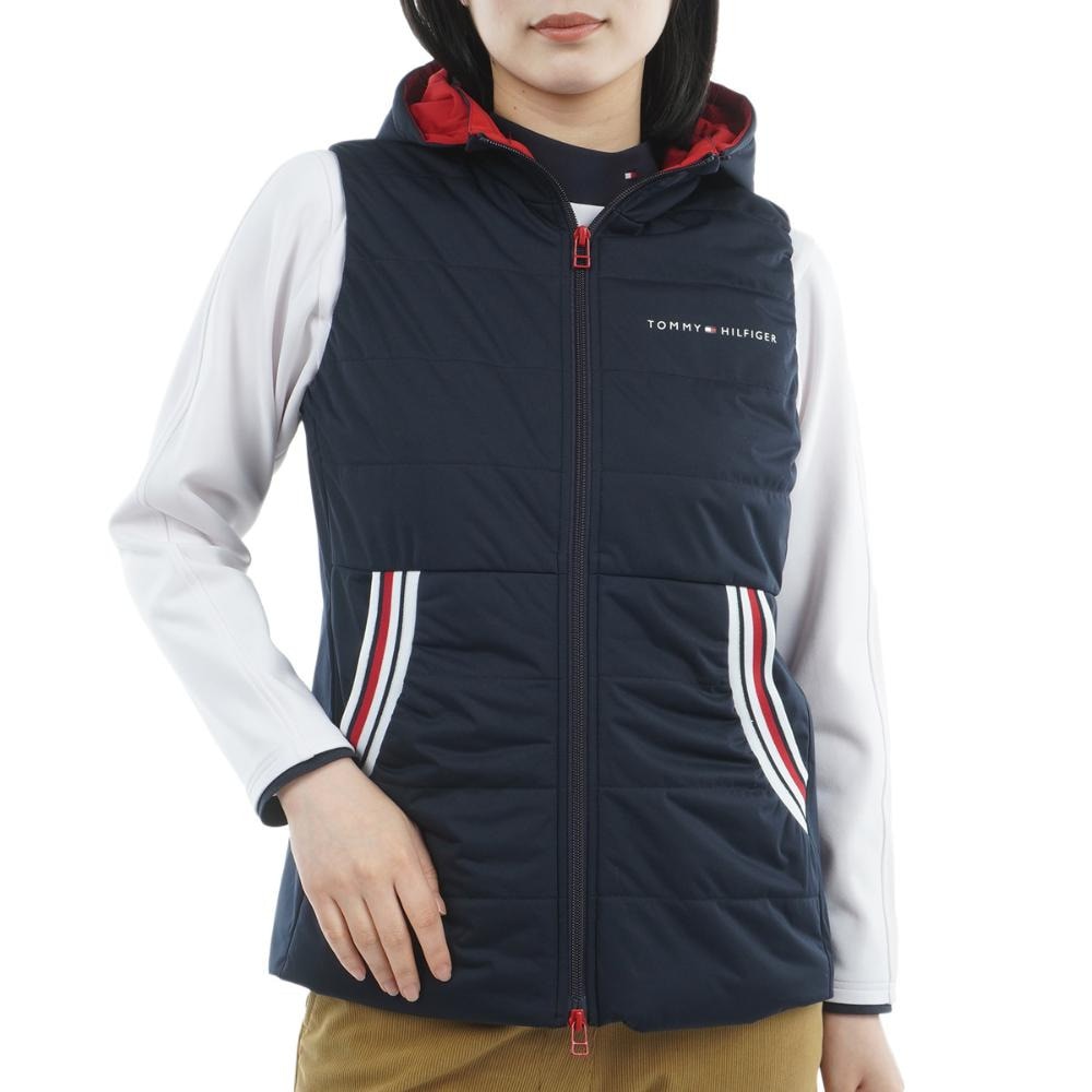 トミー ヒルフィガー ゴルフ（TOMMY HILFIGER GOLF）（レディース）ゴルフウェア 中綿 キルトベスト THLA581-NVY