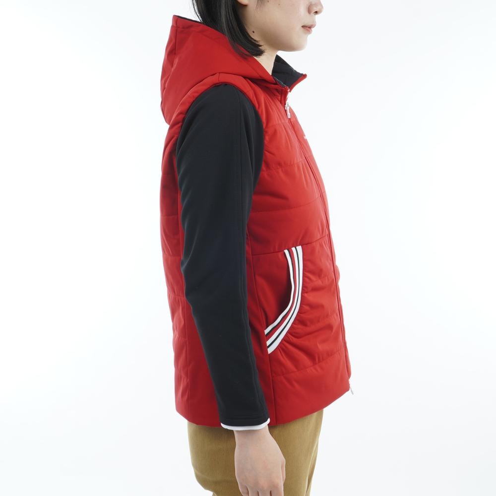 トミー ヒルフィガー ゴルフ（TOMMY HILFIGER GOLF）（レディース）ゴルフウェア 中綿 キルトベスト THLA581-RED
