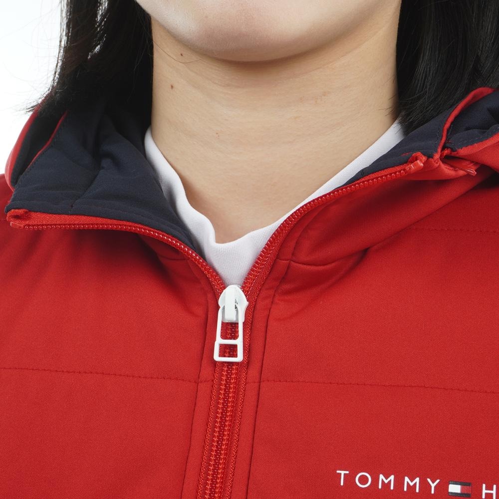 トミー ヒルフィガー ゴルフ（TOMMY HILFIGER GOLF）（レディース）ゴルフウェア 中綿 キルトベスト THLA581-RED