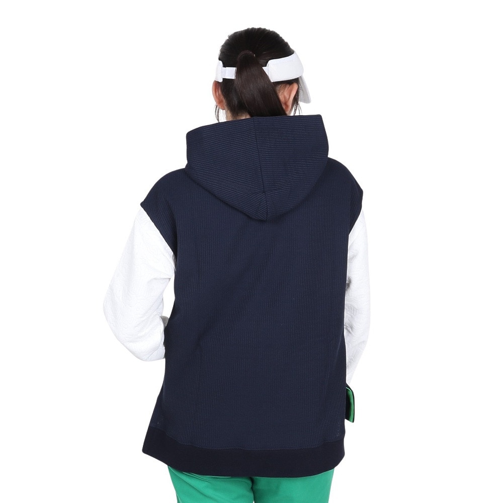 ROSASEN（レディース）ゴルフウェア エアーストレッチ ワッフル裏起毛 半袖パーカー 045-42972-098-24AW