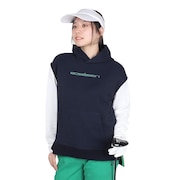 (レディース)ゴルフウェア エアーストレッチ ワッフル裏起毛 半袖パーカー 045-42972-098-24AW