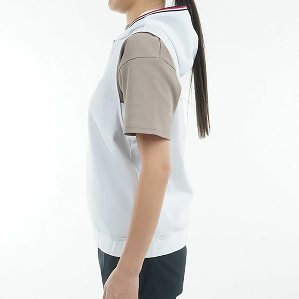 トミー ヒルフィガー ゴルフ（TOMMY HILFIGER GOLF）（レディース）ゴルフウェア バックロゴ フーディーベスト THLA502-WHT