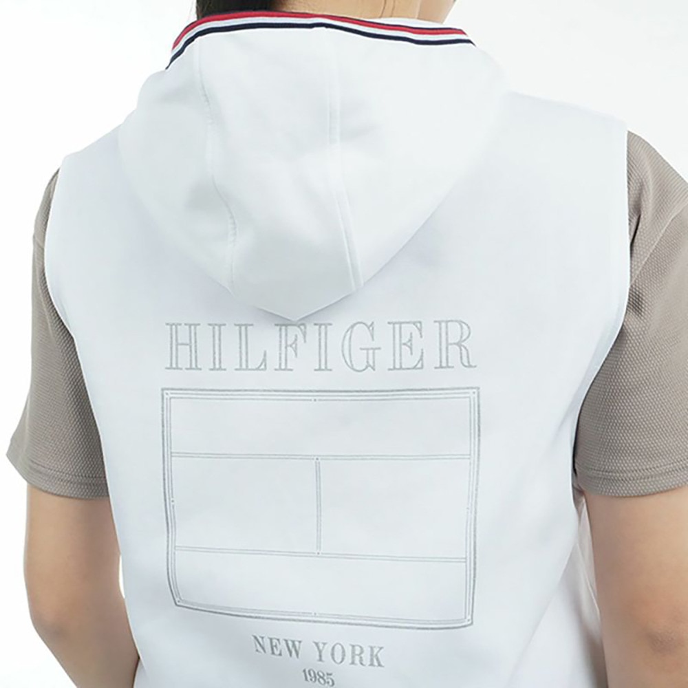 トミー ヒルフィガー ゴルフ（TOMMY HILFIGER GOLF）（レディース）ゴルフウェア バックロゴ フーディーベスト THLA502-WHT