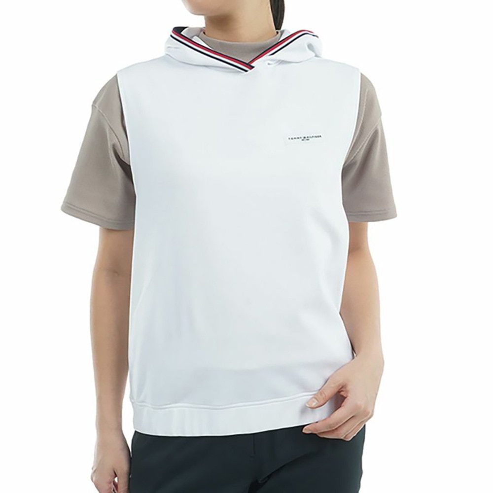 トミー ヒルフィガー ゴルフ（TOMMY HILFIGER GOLF）（レディース）ゴルフウェア バックロゴ フーディーベスト THLA502-WHT