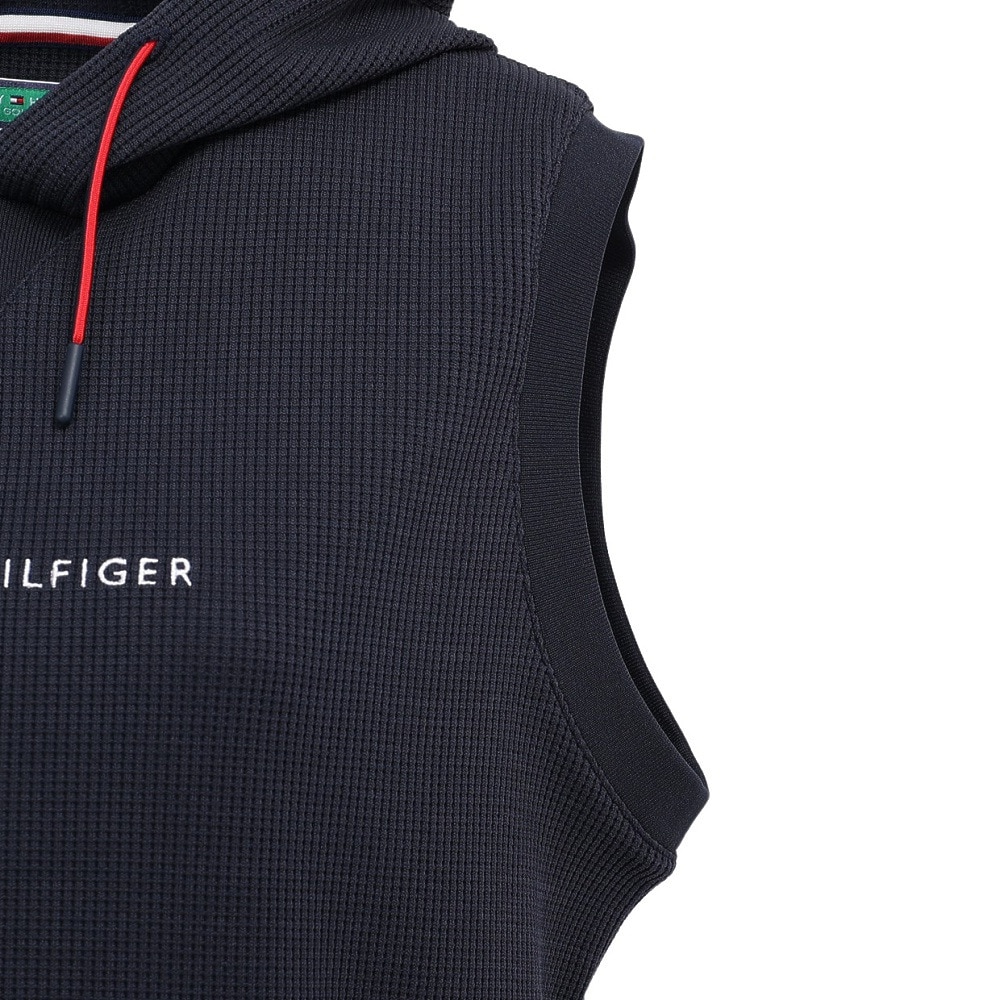 トミー ヒルフィガー ゴルフ（TOMMY HILFIGER GOLF）（レディース）ゴルフウェア ワッフルスウェットフーディーベスト THLA551-NVY