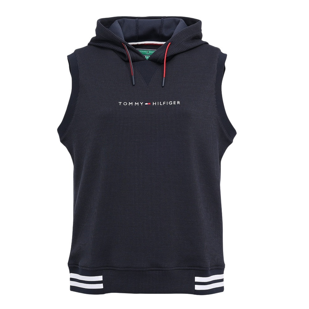 トミー ヒルフィガー ゴルフ（TOMMY HILFIGER GOLF）（レディース）ゴルフウェア ワッフルスウェットフーディーベスト THLA551-NVY