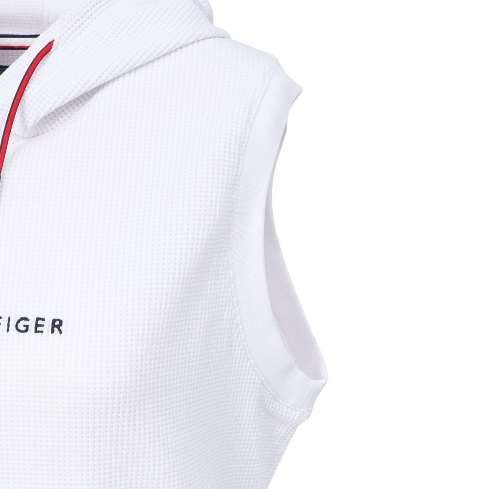 トミー ヒルフィガー ゴルフ（TOMMY HILFIGER GOLF）（レディース）ゴルフウェア ワッフルスウェットフーディーベスト THLA551-WHT