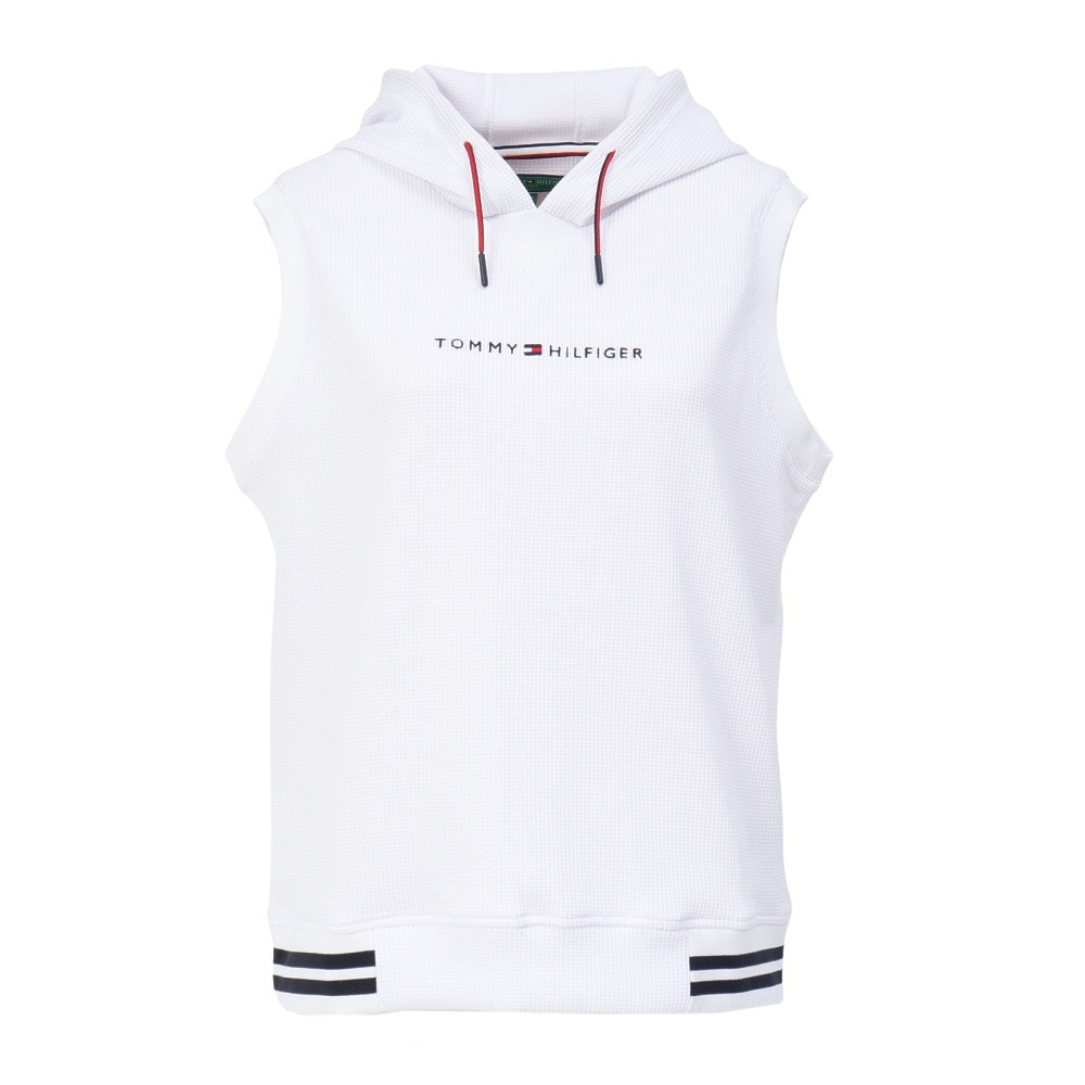 トミー ヒルフィガー ゴルフ（TOMMY HILFIGER GOLF）（レディース）ゴルフウェア ワッフルスウェットフーディーベスト THLA551-WHT